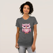 T-shirt Chouette rose (Devant entier)