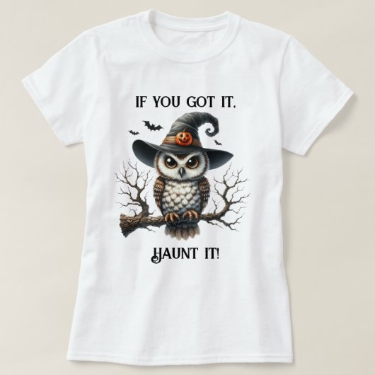 T-shirt Chouette sur une succursale (Design devant)