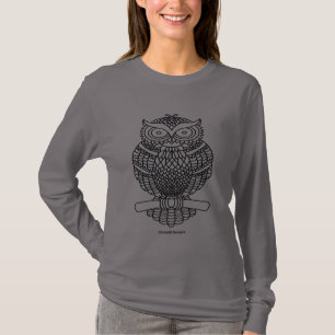 T-shirt Chouette (vif) - Chemise pour femmes à manches lon