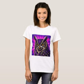T-shirt Chouette Vintage Faune Féroce (Devant entier)