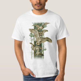 T-shirt Chouettes Brown en vol