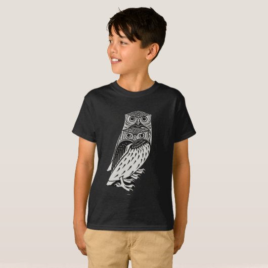 T-shirt Chouettes mignonnes (Devant entier)
