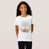 T-Shirt Chouettes mignonnes (Devant entier)