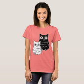 T-shirt Chouettes noires et blanches (Devant entier)