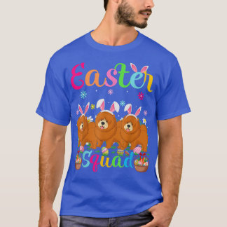 T-shirt Chow Chow Chien Bunny Ear Squad de Pâques Chow Cho