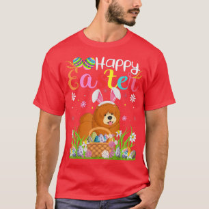 T-shirt Chow Chow Chien Bunny Oeuf Chasse Funny Chow Chow