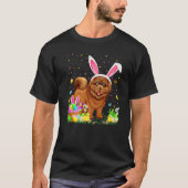 T-shirt Chow Chow Chien Bunny Oeufs Chasse Chow Chow Pâque (Devant)