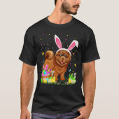 T-shirt Chow Chow Chien Bunny Oeufs Chasse Chow Chow Pâque (Devant)