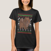 T-shirt Chow Chow Chien Père Noël Moche Motif de Noël X (Devant)