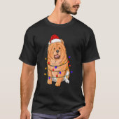 T-shirt Chow Chow Chien portant les lumières du Casquette (Devant)