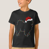 T-shirt Chow Chow Chien Xmas Éclairage Santa Hat Chow Chow (Devant)