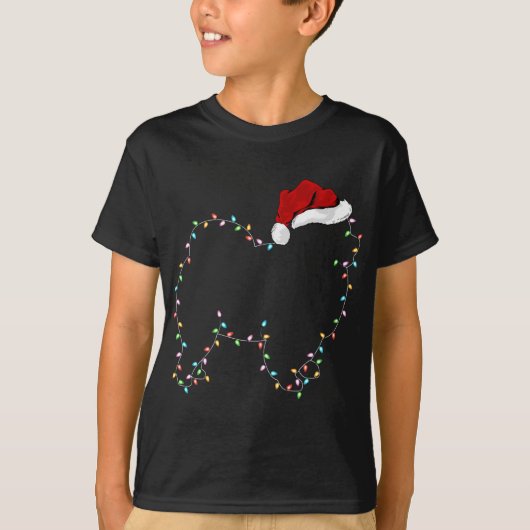 T-shirt Chow Chow Chien Xmas Éclairage Santa Hat Chow Chow (Devant)