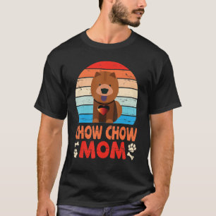 T-shirt Chow Chow Chow Chien Maman Joyeuse Mère Maman Mama