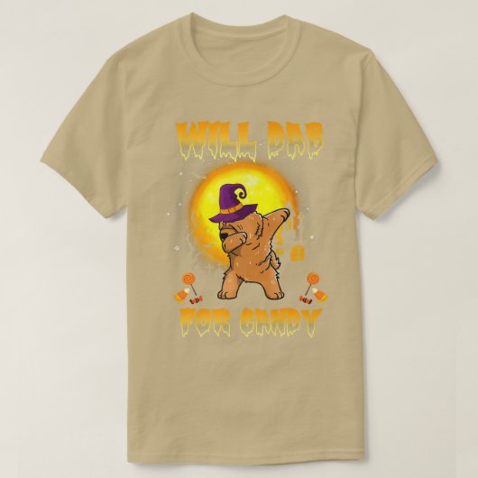 T-shirt Chow Chow Dabbing Dog Will Dab For Candy Funny Hal (Design devant)