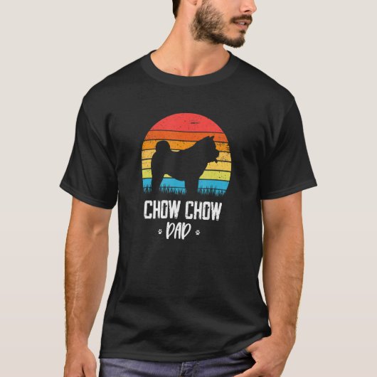 T-shirt Chow Chow Dad Retro Vintage (Devant)