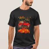 T-shirt Chow Chow Dog Leaf Automne Rouge Camion Laideur (Devant)