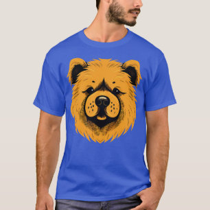 T-shirt Chow Chow Face Cute toon Amoureux des chiens chiot
