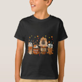 T-shirt Chow Chow Fall Café Citrouille épice Latte Iced Au (Devant)