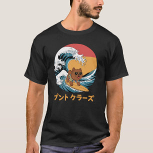 T-shirt Chow Chow Japonais Kanagawa Wave Chien