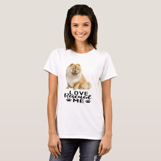 T-shirt Chow Chow Love Me Secourt (Devant entier)