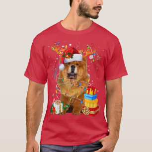 T-shirt Chow Chow Reindee Feux de Noël Joyeux Noël Hol