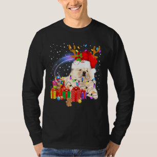 T-shirt Chow Chow Reindee Noël Lumières Chien Noël Noël