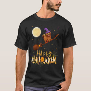 T-shirt Chow Chow Ride Sorcière Shotgun Chow Chow Chien Ha
