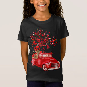 T-Shirt Chow Chow Riding Camion Rouge Saint-Valentin Papil