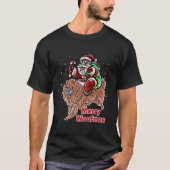 T-shirt Chow Chow Santa Claus Casquette Joyeux chien de No (Devant)