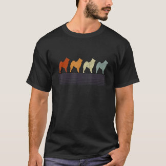 T-shirt Chow Chow Vintage Retro Maman Papa Chien Femmes