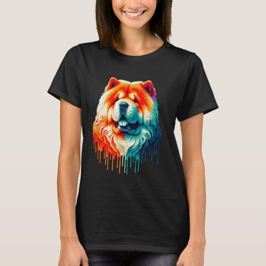T-shirt Chow de peinture à séchage (Devant)