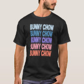 T-shirt Chow lapin de texte répété moderne (Devant)