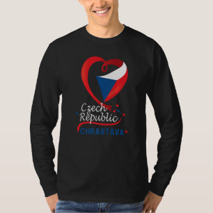 T-shirt Chrastava République Tchèque Drapeau Coeur Lion Co