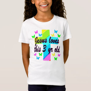 T-Shirt CHRÉTIEN 3 ANS ANNIVERSAIRE CONCEPTION DE PRIÈRE