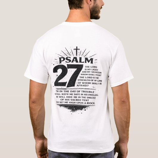T-Shirt chrétien avec impression au dos du verset (Dos)