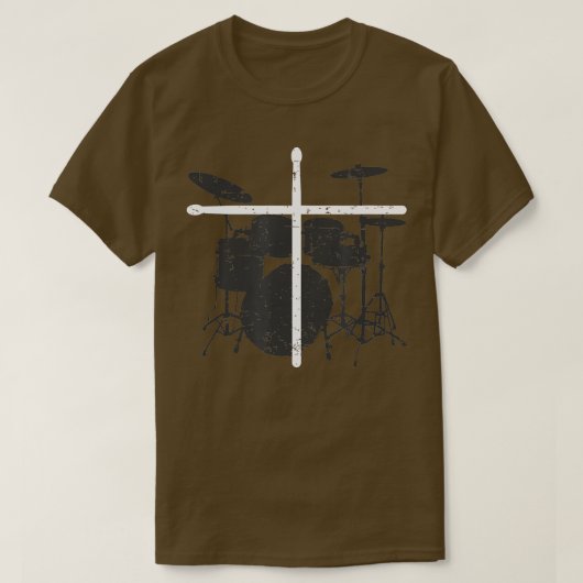 T-shirt Chrétien Batteur Jésus Christ Bâtons à tambour Cro (Design devant)