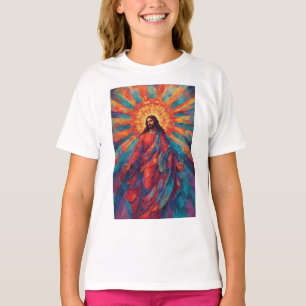 T-shirt chrétien coloré pour fille Jésus ressuscit