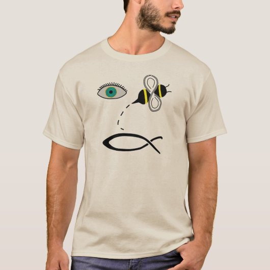 T-shirt Chrétien d'abeille d'oeil (Devant)