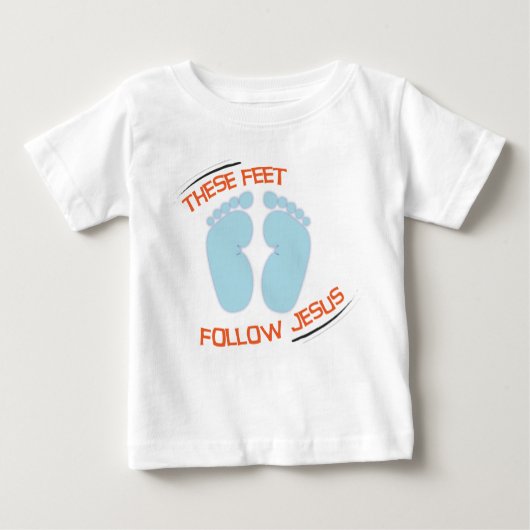 T-shirt chrétien de bébé : Suivez Jésus (Devant)