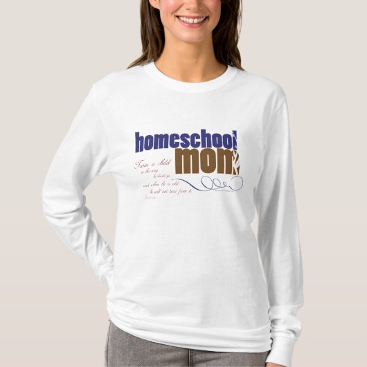 T-shirt chrétien de homeschool - maman de (Devant)