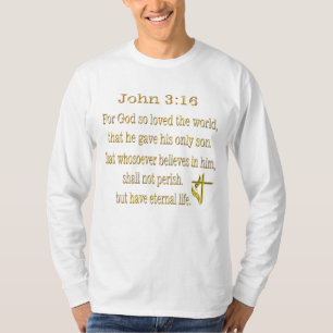 T-shirt chrétien Jean 3:16