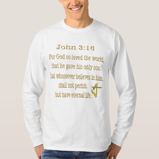 T-shirt chrétien Jean 3:16 (Devant)