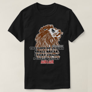 T-shirt chrétien le lion de la tribu de Judah