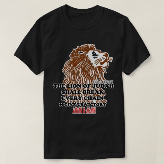 T-shirt chrétien le lion de la tribu de Judah (Design devant)