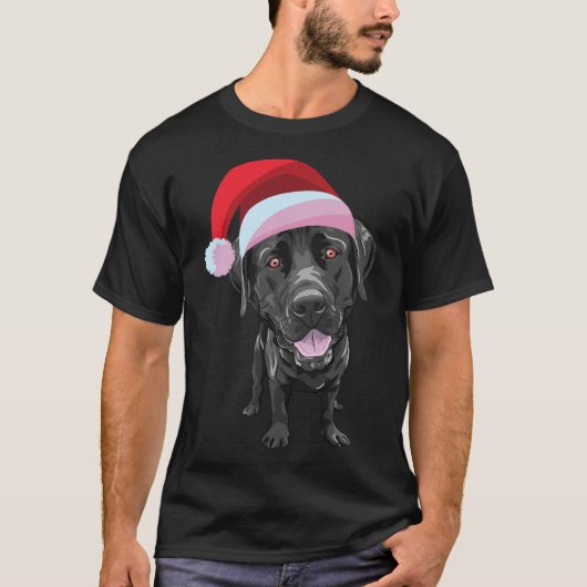 T-shirt Chrétien noir Labrador (Devant)