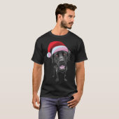 T-shirt Chrétien noir Labrador (Devant entier)