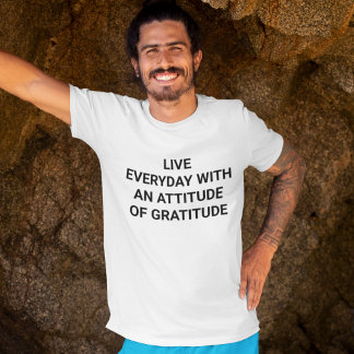 T-shirt chrétien pour hommes « Gratitude dans la f