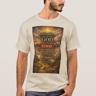T-shirt chrétien pour hommes Romains 8:28
