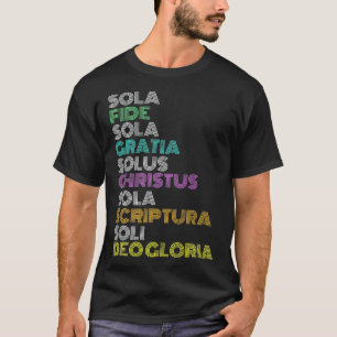 T-shirt Chrétien Réformé Cinq 5 Solas Jour De Réforme
