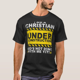 T-shirt Chrétienne en construction Hommes catholiques